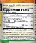 Vitamin K2 100 mcg Plus D3 1000 IU, 100 Tablets, Mason Natural