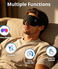 Maweme Heated Eye Mask For Dry EyesCordless Warm Eye Compress 3 Heat Levels Heat And Cooling Eye Relief Improved SleepLight Blocking Design Washable Cover Travel s For Men Women