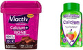 Viactiv Calcium Chews 60 Count and vitafusion Calcium Gummy Vitamins 100 Count Calcium Supplements for Bone and Teeth Support