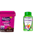 Viactiv Calcium Chews and vitafusion Calcium Gummy Vitamins Calcium Supplements for Bone and Teeth Support 60 Count 100 Count