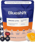 Blueshift Immune Ultra 5In1 Immune Support Powder Drink Mix Immune Defense Vitamin Supplement With Vitamin C Zinc Superfoods Antioxidants Pre And Probiotics Blueberry Acai Pods (14 Pack)