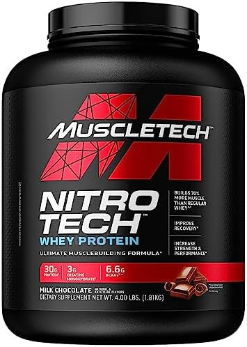 Muscletech Whey Protein Powder Nitrotech Whey Protein Isolate & Peptides & Animal Pak Convenient Allinone Vitamin & Supplement Pack
