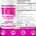 Elements Magnesium Glycinate 500Mg With High-Potency Vitamin D3 10,000 Iu & Vitamin K2 200Mcg Enhanced With Coconut Oil For Optimal Absorption Non-Gmo, Gluten-, Sugar- Softgels (60 Softgels)
