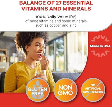 Geritol Multivitamin Supplement Contains Bvitamins Antioxidants Vitamins C E & D And Iron 27 Essential Vitamins And Minerals Gluten Nongmo No Artificial Sweeteners 40 Tablets 2 Pack