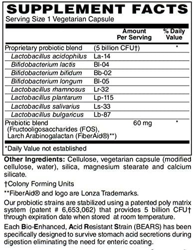 Bariatricpal Suprema Dophilus Probiotic Gastrointestinal & Immune Health Capsules (60Ct)