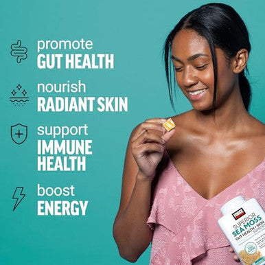 Force Factor Superior Sea Moss Gut Health + Skin Support Support Gut Health & Healthy Skin Hair & Nails Boost Energy & Immune Health With Biotin & Lactospore Probiotics S'Mores 60 Soft Chews
