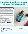 Drops Of Nature Magnesium Glycinate Vitamin K2 & D3 Supplement Gmo-Free Vit D Mk7 K2 Vitamin Supplement & Magnesium Blend With Nutrients For Bone Nutrition & Cardiovascular Function (Mixed Berry 60 Ml)