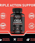 Cycle Support Supplement For Men, 3-In-1 On Cycle Support, Made In Usa, Liver Support With Milk Thistle, Zinc, Dandelion, Beet Root, Artichoke Extract, Berberine - 60 Capsules