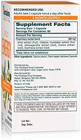 Himalaya Hello Energy Herbal Supplement With Ashwagandha Amla Haritaki Daily Energy Support Positivity Metabolism Caffeine Gluten Nongmo Vegan 60 Capsules 30 Day Supply