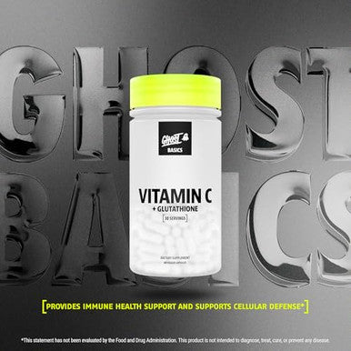 Ghost Basics Vitamin C + Glutathione Supplement For Men & Women 500Mg Purewayc 250Mg Lglutathione For Immune Health Support Detox & Cleanse Vegan Soy & Gluten 60 Veggie Capsules