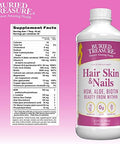Buried Treasure Hair Skin and Nails with MSM Biotin Aloe Vera plus Vitamins and Minerals in a High Potency Liquid Whole Food Complex for Fuller Hair Stronger Nails and Clearer Skin 16 oz