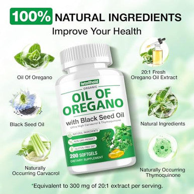 Letollhold Oil Of Oregano With Black Seed Oil Oregano Oil Oapsules 400 Softgel