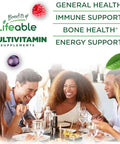 Lifeable Sugar Multivitamin Gummies With Iron Vitamin A C D E Niacin B6 Folate B12 Biotin Pantothenic Acid Zinc Great Tasting Adult Multivitamin Gummy 90 Gummies