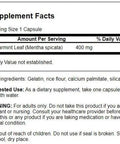 Swanson Spearmint Leaf (Mentha Spicata) - Full Spectrum Herbal Supplement Supporting Digestive Health & Mild Stomach Issues - Natural Formula Supporting Health & Wellness - (60 Capsules 400mg Each)