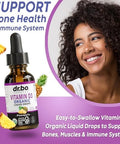 Vitamin D3 Liquid Drops Organic Vegan VIT D Liquid Vitamin D for Adults and Kids Oil 4000 IU Vegan Organic D3 Drops Sublingual Supplement Immune and Bone Health VIT Supplements NonGMO 30 Servings