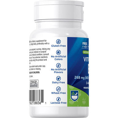 Rite Aid Vitamin E Softgel 268Mg, 100 Count, Antioxidant And Immune Support, Healthy Brain Function