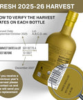 P.J. KABOS 2025/26 Fresh Harvest, Extremely High Phenolic (900+ mg/kg), USDA Organic Greek Extra Virgin Olive Oil, Kosher, Cold Extracted, 16.9oz Glass Bottle, PJ KABOS ÃƒÂ¢Ã¢â€šÂ¬Ã…â€œFamily Reserve Organic - Phenolic ShotÃƒÂ¢Ã¢â€šÂ¬Ã‚Â