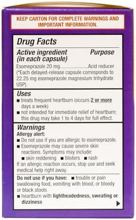HealthA2Z Esomeprazole Magnesium | Acid Reducer | 20mg | Delayed-Released Capsules USP | 24 Hours | Treats Frequent Heartburn