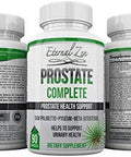 Prostate Complete Herbal Health Support Supplements For Men, Saw Palmetto Stinging Nettle Pygeum Beta-Sitosterol Reishi Shiitake, 90 Count Capsule