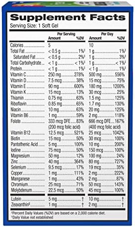 Preservision Areds 2 + Multivitamin #1 Eye Doctor Recommended Brand 2In1 Eye Vitamin With Lutein Zeaxanthin Zinc And Vitamin C D & E 100 Softgels