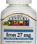 21St Century Iron 27 Mg Ferrous Gluconate Tablets 110 Count By 21St Century
