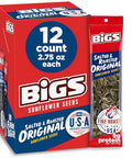 BIGS Sunflower Seeds, Salted & Roasted Original Flavor, 2.75 oz. (12-pk)