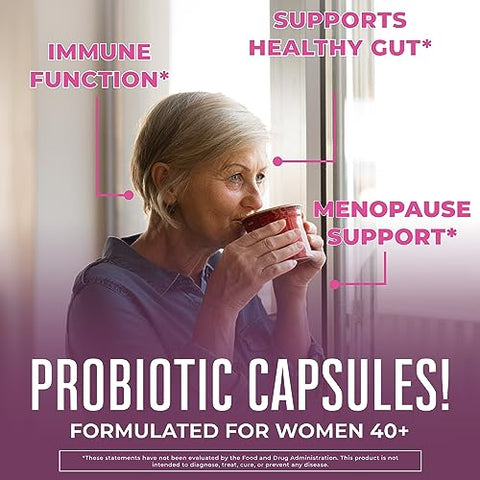 Maryruth'S 3-In-1 Daily Health 40 Probiotics For Women Hormonal & Menopause Support Supplement For Women Gut Health Capsules 50 Billion Cfu Allergen Free 30 Ct