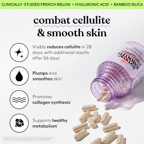 Lemme Debloat And Smooth Bundle - Prebiotic Probiotic & Digestive Enzyme Capsules For Bloating & Gas Relief Reduce Cellulite Plump Skin Smooth Cellulite
