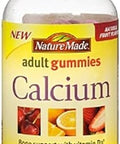 Nature Made Calcium Adult Gummies Cherry Orange and Strawberry 80 Ea (Pack Of 4)