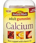 Nature Made Calcium Adult Gummies Cherry Orange & Strawberry 80 Ea (Pack Of 4)