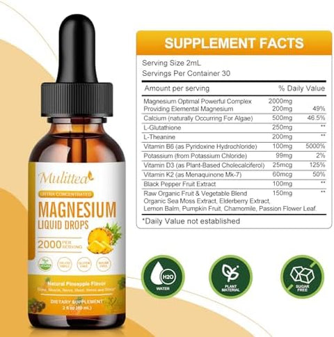 Mulittea Magnesium Glycinate Liquid Complex