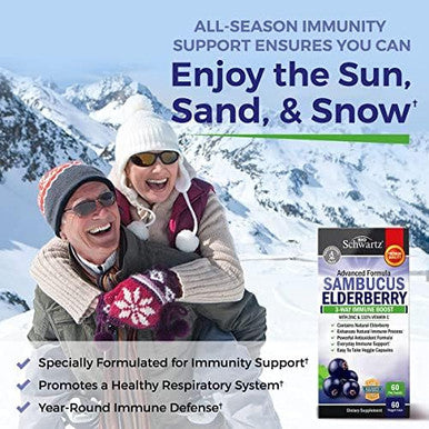 Advanced Strength Pre And Probiotics Supplement With Digestive Enzymes (2 Month Supply) Plus Elderberry With Zinc And Vitamin C For Adults Immune Support (2 Month Supply)