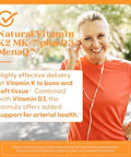 DoctorS Best Natural Vitamin K2 Mk7 Plus D3 Vit D3 And K2 Mk7 Supplement For Men and Women Supports Tissue Artery and Bone Health NonGmo Gluten Soy Vegetarian 60 Veg Caps