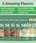 Pescience Select Vegan Protein Powder Plant Based Protein Powder Amazing Taste Smooth Texture Pea And Brown Rice Blend Dairy Lactose Gluten â€“ 5 Flavor Variety Pack 25 Servings