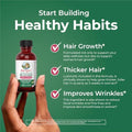 MARYRUTH'S Liquid Multivitamin + Hair Growth Travel Pack Biotin 10000mcg Lustriva Hair Growth Supplement Clinically Tested in Women for Thicker Hair and Facial Wrinkle 18+ 1 Fl Oz (Pack of 8)