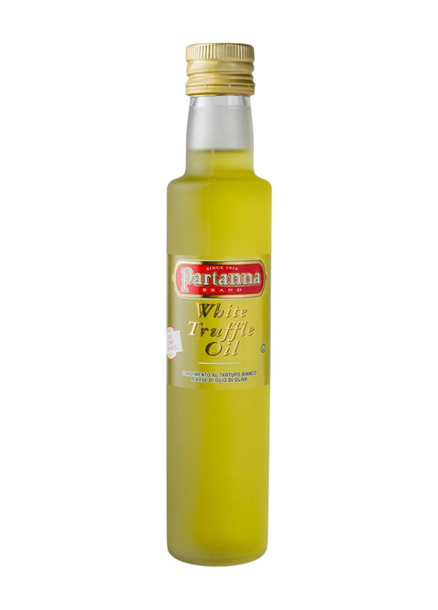 Partanna Extra Virgin Olive Oil pressed with Sicilian Lemon - Premium Flavored Extra Virgin Olive Oil - Harvested in Sicily - Rich in Flavor - Cold Pressed - 8.45 oz (250 ML) Glass