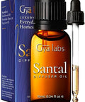 Gya Labs Santal Diffuser Essential Oil Blend - 100 Pure Natural Aromatherapy Sandalwood Essential Oils For Diffusers For Home - Santal Perfume For Car & Office (0.34 Fl Oz)
