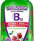 Viactiv Calcium +Vitamin D3 Supplement Soft Chews Milk Chocolate 60 Chews and Vitafusion Extra Strength Vitamin B12 Gummy Vitamins for Energy Metabolism Support
