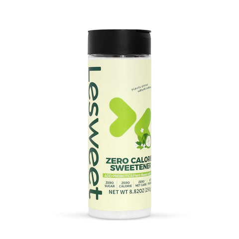Lesweet Zero Calorie Sweetener Erythritol Sweetener Add Prebiotics Sugar Substitute Stevia Powder Keto Friendly Gluten 8.82 Ounce (3 CANS)