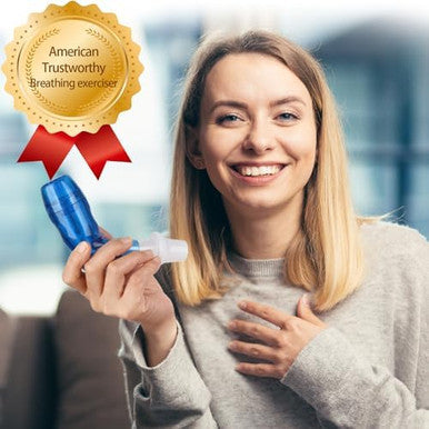Giyosk Breathing Exercise Device For Lungs Mucus Removal Flutter Flutter Valve Mucus Removal Device With A Set Of Accessories Breathing Trainer For Lung Cleanse(Blue)