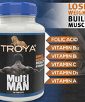 Multivitamin For Men - Daily Mens Multivitamins Supplement. Mens Vitamins A, C, D, B1, B2,B3,B5, B6 & B12, Zinc & More.