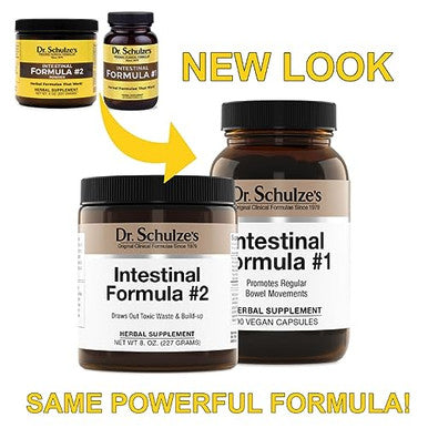Dr Schulze's Intestinal Formula #2 And Intestinal Formula # 1 Capsules 8 Ounces
