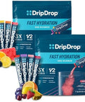 Dripdrop Hydration Electrolyte Powder Packets Watermelon Berry Lemon Orange Fruit Punch Grape Strawberry Lemonade Cherry 64 Count