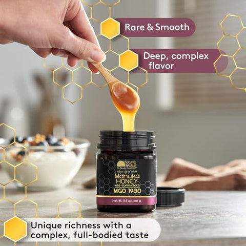 NatureÃ¢â‚¬â„¢s Gold Raw Manuka Honey, Certified High MGO | Authentic MGO, 100% Pure Genuine Traceable Hive to Home