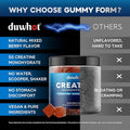 Duwhot Creatine Monohydrate Gummies For Men Creatine Monohydrate Chewables 5G Per Serving Vegan Sugar Free Mixberry Flavor 120 Count