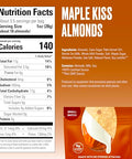 SkinnyDipped Maple Kiss Almonds, Healthy Snack, Plant Protein, Gluten Free, 3.5 oz Resealable Bags, Pack of 5, Seasonal Flavor