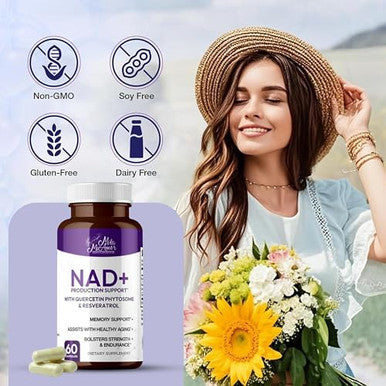 Mila Miamor Nad+ For Cellular Energy & Anti Aging Supplement Boost Focus Vitality 60 Capsules