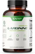 Snap Supplements Snap L Arginine Capsules - Blood Circulation Supplements With Nitrosigine & L Citrulline For Natural Energy Increase Blood Flow & Muscle Growth Herbs For Cardio Health (60 Capsules)
