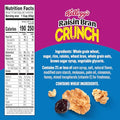 Kellogg's Raisin Bran Crunch Breakfast Cereal Cups, Fiber Cereal, Made with Real Fruit, Original, 33.6oz Case (12 Cups)