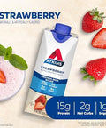 Atkins Strawberry Protein Shake & Dark Chocolate Royale Protein Shake 15G Protein Low Glycemic 2G Net Carb 1G Sugar Keto Friendly 12 Count